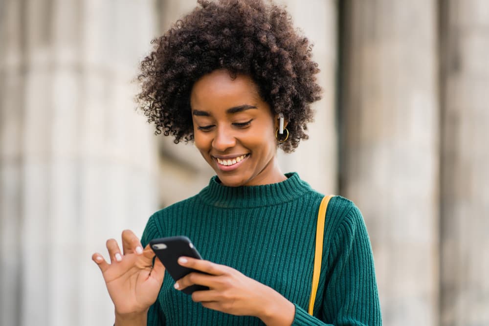 Customer using WhatsApp to place a DexAI order